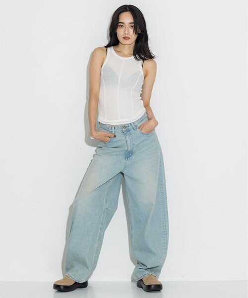 STUDIOUS（ステュディオス）の「【STUDIOUS/ステュディオス】カシミアシルクウールタンクトップ/エアリータッチ/なめらかな肌触り（タンクトップ・レディース・オフホワイト/ダークグレー/ラベンダー/グレー系その他・FREE）」の13枚目の写真