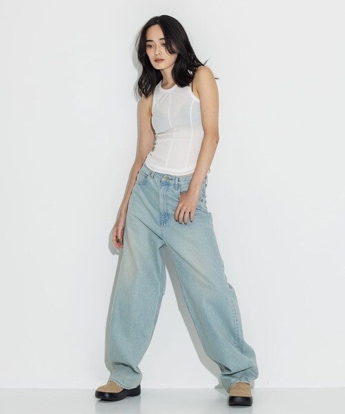 STUDIOUS（ステュディオス）の「【STUDIOUS/ステュディオス】カシミアシルクウールタンクトップ/エアリータッチ/なめらかな肌触り（タンクトップ・レディース・オフホワイト/ダークグレー/ラベンダー/グレー系その他・FREE）」の14枚目の写真