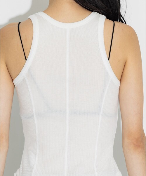STUDIOUS（ステュディオス）の「【STUDIOUS/ステュディオス】カシミアシルクウールタンクトップ/エアリータッチ/なめらかな肌触り（タンクトップ・レディース・オフホワイト/ダークグレー/ラベンダー/グレー系その他・FREE）」の21枚目の写真