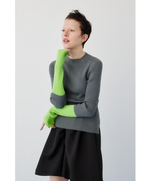 ニット・セーター HUECLOSET Color block brush knit 25KERO27 HeRIN.CYE（ヘリンドットサイ）の「Color block knit pullover