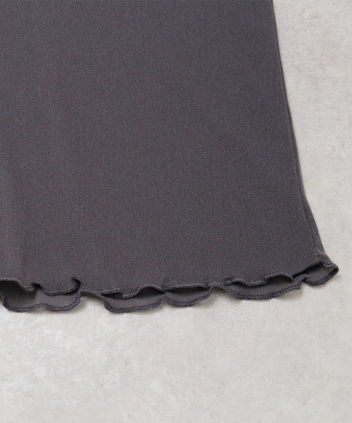 Rejoule（リジュール）の「長袖チュールシアートップス（Tシャツ/カットソー・レディース・チャコールグレー/ブラック/ホワイト/アイボリー/ライトブルー・FREE）」の8枚目の写真