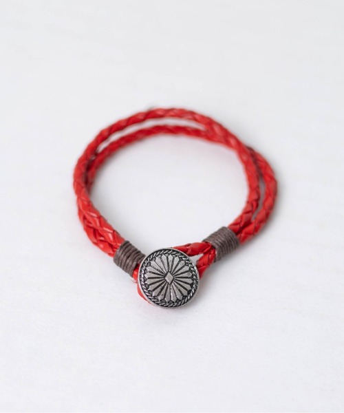 コンチョブレスレット ビンテージコンチョレザーブレスレット ⬖ Navajo