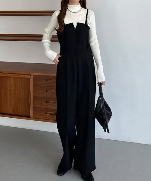 callautia（カラウティア）の「カシュクールデザインオールインワン（つなぎ/オールインワン・レディース・ブラック/ライトグレー/ブラウン/チャコール・SMALL/MEDIUM/LARGE/X-LARGE）」の8枚目の写真