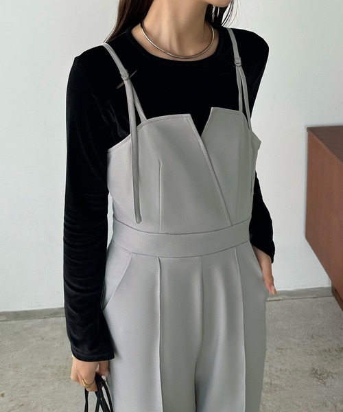 SYSORUS×akko3839 カシュクールオールインワン　黒　クリーニング済 𝗰𝗼𝗺𝗶𝗻𝗴 𝘀𝗼𝗼𝗻 ⁡ ⁡ インスタグラマーakko3839さんと
