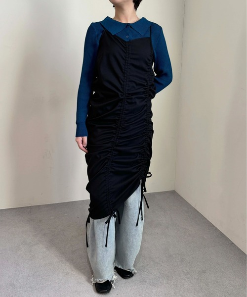 【セール】ギャザーシャーリングキャミソールワンピース（ワンピース）｜1chaku.（イッチャク） 7,392円