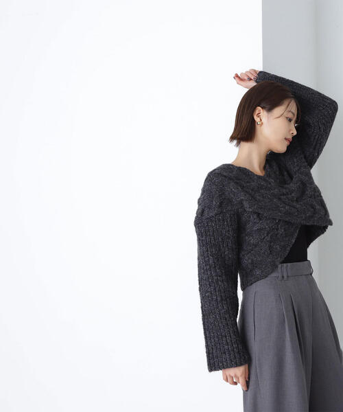 【セール】◇ケーブルニットアンサンブル（カーディガン/ボレロ）｜NATURAL BEAUTY BASIC（ナチュラルビューティーベーシック）