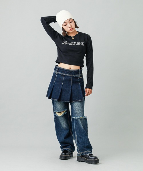 tシャツ STAR AND EMBLEM S/S TEE レディース STAR AND EMBLEM S/S TEE（Tシャツ/カットソー）｜X-girl