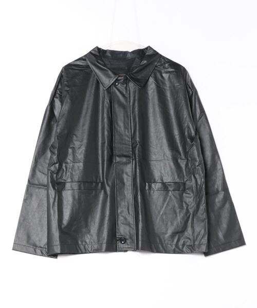 i-dare(アイディア)の「【i-dare】合成皮革 ジャケット(ブルゾン・レディース・ブラック・MEDIUM/LARGE/X-LARGE)」の4枚目の写真