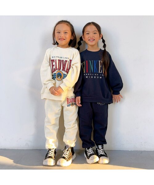 BREEZE（ブリーズ）の「【リンク・セットアップ可】カレッジバリエーションボトム（スウェットパンツ・キッズ・エメラルド/アイボリー/グレー/ローズ/ネイビー/イエロー・80/90/100/110/120/130/140/150/160）」の22枚目の写真