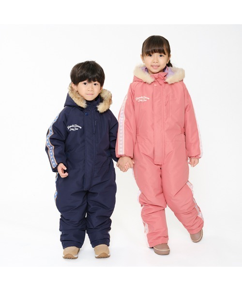 【セール】星・ハート柄ライン入りスノーコンビ（ロンパース）｜Jolly Jury（ジョリージュリー）