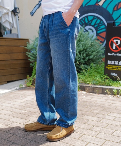 BANKS（バンクス）の「DENIM/BANKS(バンクス)リラックステーパードフィットヴィンテージウォッシュデニム（デニムパンツ・メンズ・ライトブルー/インディゴブルー・MEDIUM/SMALL/LARGE）」の3枚目の写真
