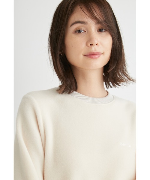 emmi（エミ）の「LENZING(TM) ECOVERO(TM)フリースワンピース（ワンピース・レディース・ネイビー/キャメル/オフホワイト・1/0）」の8枚目の写真