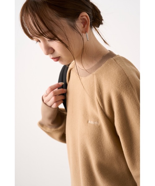 emmi（エミ）の「LENZING(TM) ECOVERO(TM)フリースワンピース（ワンピース・レディース・ネイビー/キャメル/オフホワイト・1/0）」の19枚目の写真