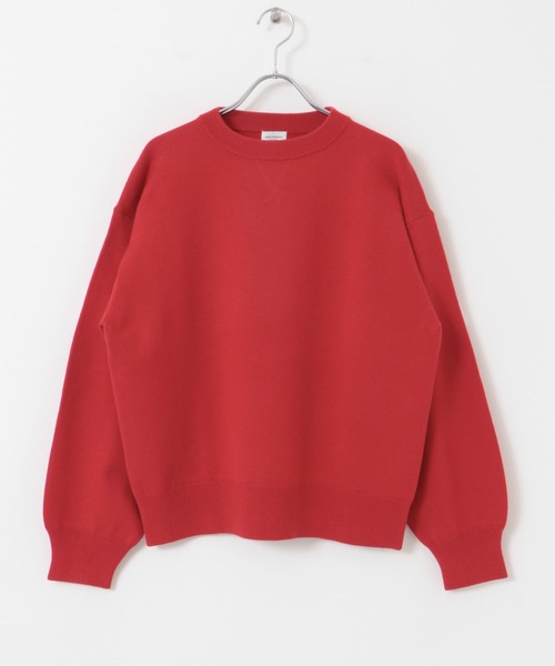 URBAN RESEARCH DOORS(アーバンリサーチドアーズ)の「『UR TECH 200日ニット』スウェットライクプルオーバー(ニット/セーター・レディース・チャコールグレー/ベージュ/レッド/イエロー/オフホワイト/ブルー/グレー・MEDIUM)」の18枚目の写真