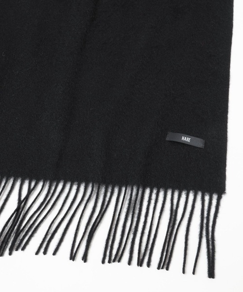 HARE（ハレ）の「ウールカシミヤマフラー(HARE)（マフラー・メンズ・レッド/ブラック/グレー・FREE）」の5枚目の写真