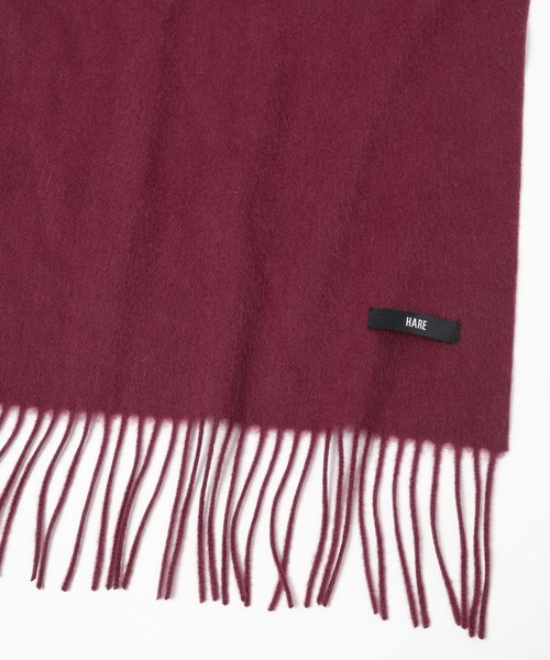 HARE（ハレ）の「ウールカシミヤマフラー(HARE)（マフラー・メンズ・レッド/ブラック/グレー・FREE）」の7枚目の写真