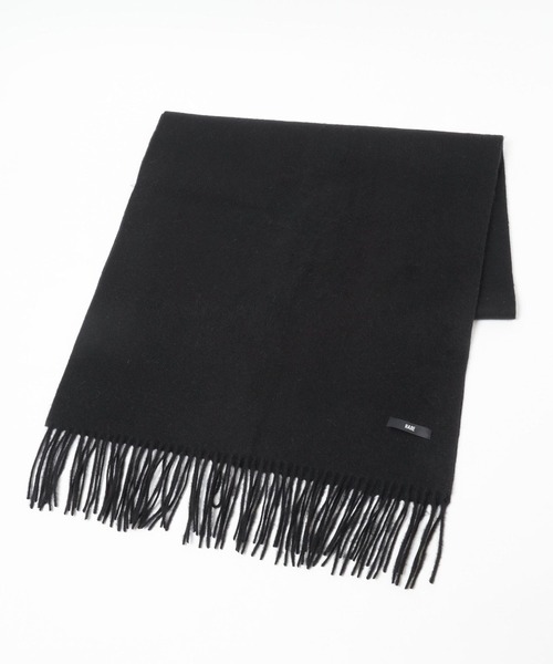 HARE（ハレ）の「ウールカシミヤマフラー(HARE)（マフラー・メンズ・レッド/ブラック/グレー・FREE）」の4枚目の写真