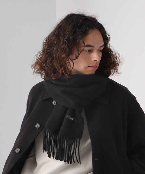HARE（ハレ）の「ウールカシミヤマフラー(HARE)（マフラー・メンズ・レッド/ブラック/グレー・FREE）」の16枚目の写真