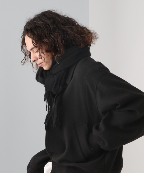 HARE（ハレ）の「ウールカシミヤマフラー(HARE)（マフラー・メンズ・レッド/ブラック/グレー・FREE）」の17枚目の写真