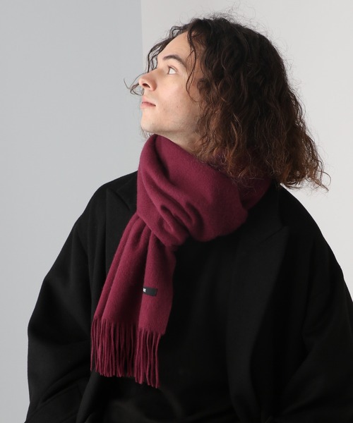 HARE（ハレ）の「ウールカシミヤマフラー(HARE)（マフラー・メンズ・レッド/ブラック/グレー・FREE）」の21枚目の写真