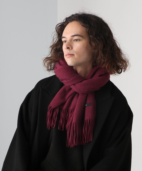 HARE（ハレ）の「ウールカシミヤマフラー(HARE)（マフラー・メンズ・レッド/ブラック/グレー・FREE）」の20枚目の写真