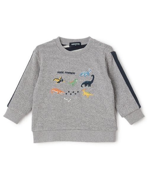 クレードスコープ　長袖　トップス　3枚セット　110cm セール】恐竜刺しゅう袖ライン接結長袖Tシャツ（Tシャツ