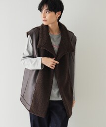 OPAQUE.CLIP | 【リバーシブル】ボア×レザー調ベスト(ベスト)