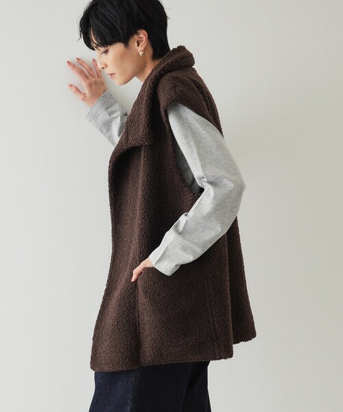 OPAQUE.CLIP / オペーク ドット クリップ 【リバーシブル】ボア×レザー調ベスト 楽天市場】【SALE／30%OFF】【リバーシブル】ボア*レザー調