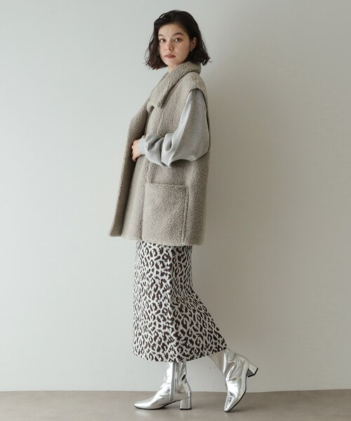 OPAQUE.CLIP（オペークドットクリップ）の「◆【リバーシブル】ボア×レザー調ベスト（ベスト・レディース・ナチュラル/ブラウン系その他・38/40）」の13枚目の写真