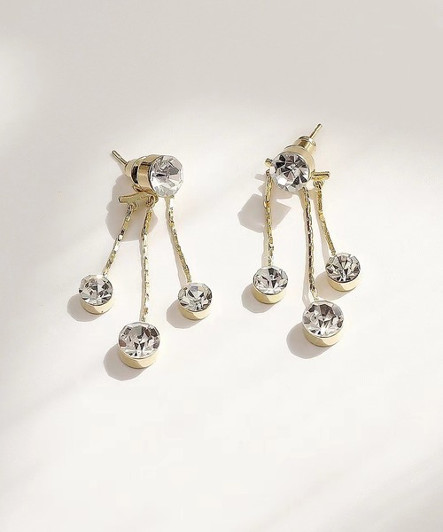 Lace Ladies(レースレディース)の「パール / ビジュー チェーン スイング フリンジ ピアス(ピアス(両耳用)・レディース・A/B・FREE)」の9枚目の写真