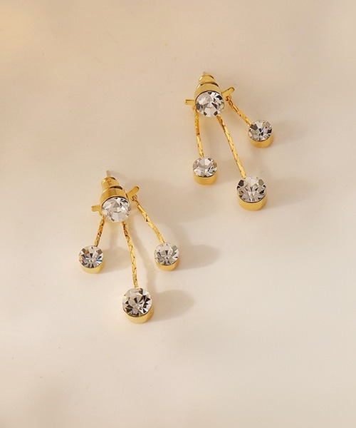 Lace Ladies(レースレディース)の「パール / ビジュー チェーン スイング フリンジ ピアス(ピアス(両耳用)・レディース・A/B・FREE)」の10枚目の写真