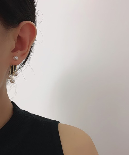 Lace Ladies(レースレディース)の「パール / ビジュー チェーン スイング フリンジ ピアス(ピアス(両耳用)・レディース・A/B・FREE)」の14枚目の写真