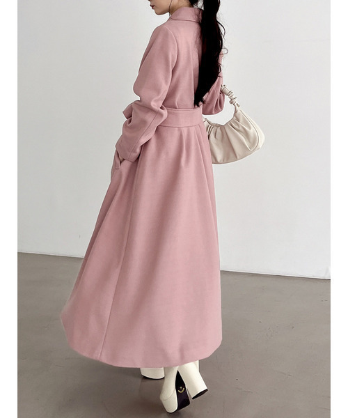 MIIA（ミーア）の「ダブルボタンウエストリボンコート（その他アウター・レディース・オフホワイト/ピンク/ブラック・FREE）」の13枚目の写真