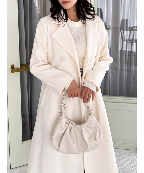 セール】ダブルボタンウエストリボンコート（その他アウター）｜MIIA