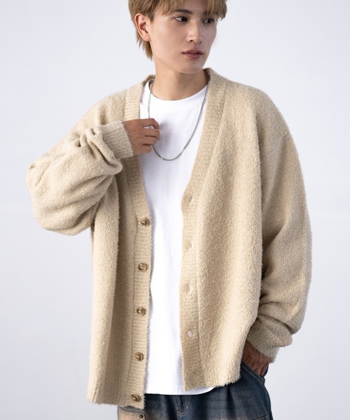 STONE  ベージュ カーディガン Acne Studios Mohair Cardigan in Warm Beige | FWRD