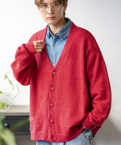 improves（インプローブス）の「フェザーヤーン ニット カーディガン（カーディガン/ボレロ・メンズ・グレー/ブラック/ベージュ/ホワイト/レッド・MEDIUM/LARGE）」の5枚目の写真