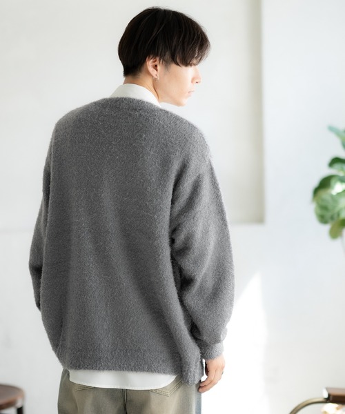 improves（インプローブス）の「フェザーヤーン ニット カーディガン（カーディガン/ボレロ・メンズ・グレー/ブラック/ベージュ/ホワイト/レッド・MEDIUM/LARGE）」の14枚目の写真