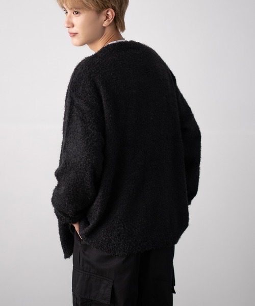 improves（インプローブス）の「フェザーヤーン ニット カーディガン（カーディガン/ボレロ・メンズ・グレー/ブラック/ベージュ/ホワイト/レッド・MEDIUM/LARGE）」の10枚目の写真