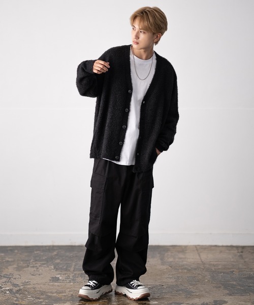 improves（インプローブス）の「フェザーヤーン ニット カーディガン（カーディガン/ボレロ・メンズ・グレー/ブラック/ベージュ/ホワイト/レッド・MEDIUM/LARGE）」の12枚目の写真