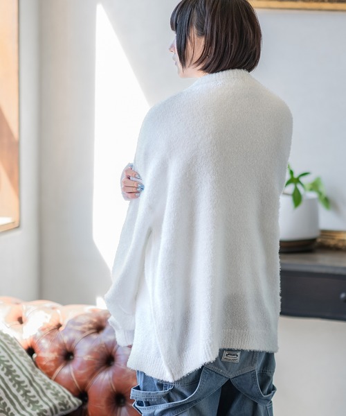 improves（インプローブス）の「フェザーヤーン ニット カーディガン（カーディガン/ボレロ・メンズ・グレー/ブラック/ベージュ/ホワイト/レッド・MEDIUM/LARGE）」の7枚目の写真