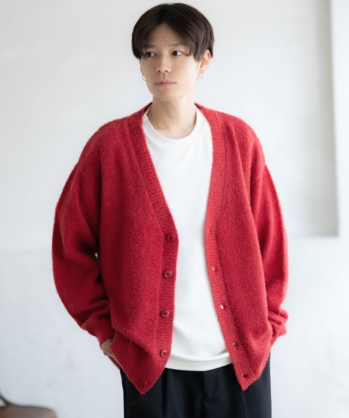 improves（インプローブス）の「フェザーヤーン ニット カーディガン（カーディガン/ボレロ・メンズ・グレー/ブラック/ベージュ/ホワイト/レッド・MEDIUM/LARGE）」の19枚目の写真