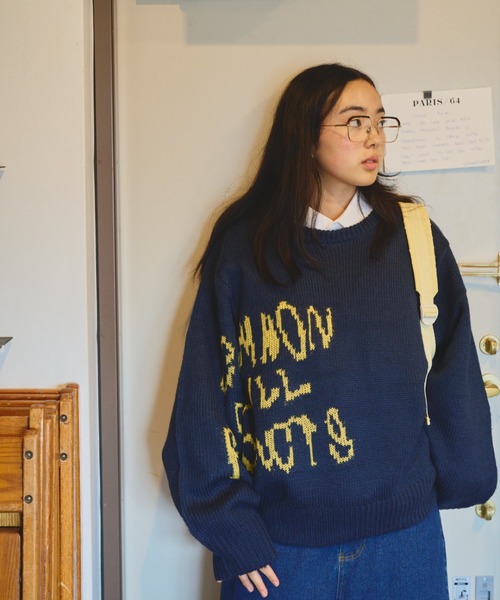 common gull products.(コモンガルプロダクツ)の「曖昧な季節へ送る余白のニット(ニット/セーター・レディース・ベージュ系/ネイビー/スミクロ/ブラウン系/レッド系/杢グレー・MEDIUM/LARGE)」の13枚目の写真