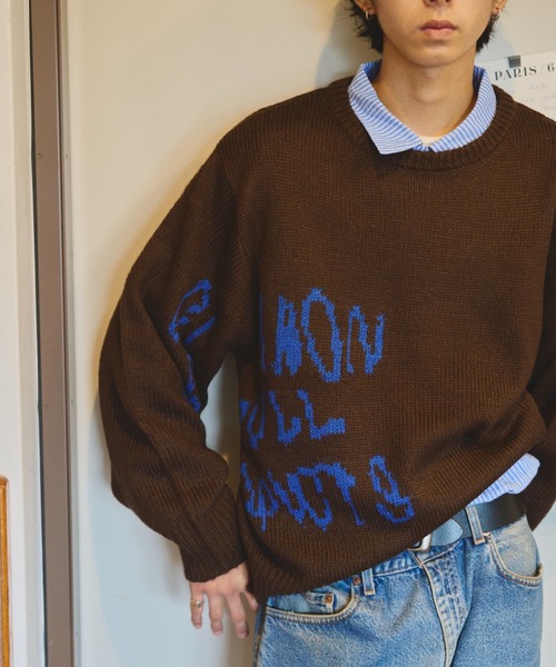 common gull products.(コモンガルプロダクツ)の「曖昧な季節へ送る余白のニット(ニット/セーター・レディース・ベージュ系/ネイビー/スミクロ/ブラウン系/レッド系/杢グレー・MEDIUM/LARGE)」の18枚目の写真