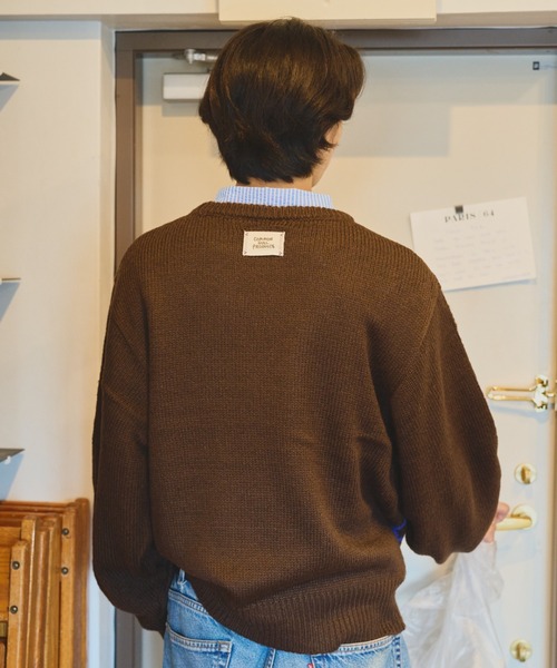 common gull products.(コモンガルプロダクツ)の「曖昧な季節へ送る余白のニット(ニット/セーター・レディース・ベージュ系/ネイビー/スミクロ/ブラウン系/レッド系/杢グレー・MEDIUM/LARGE)」の20枚目の写真