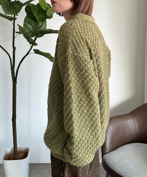 apres jour mignon（アプレジュールミニョン）の「【apresjour mignon SOIE】ユニセックスジップポロニット【ZOZOTOWN限定アイテム】（ニット/セーター・レディース・ブラウン系その他/ボルドー/グリーン系その他・X-LARGE/フリー）」の19枚目の写真