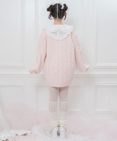 Honey Cinnamon（ハニーシナモン）の「コットンレース配色ニット