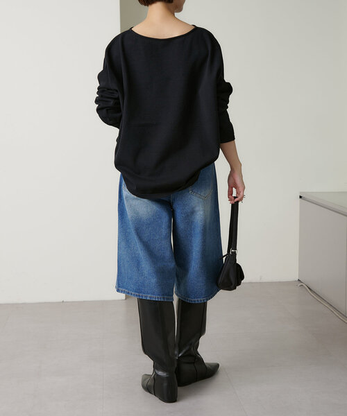 Omekashi(オメカシ)の「デニムハーフパンツ(デニムパンツ・レディース・インディゴブルー・36/38)」の12枚目の写真