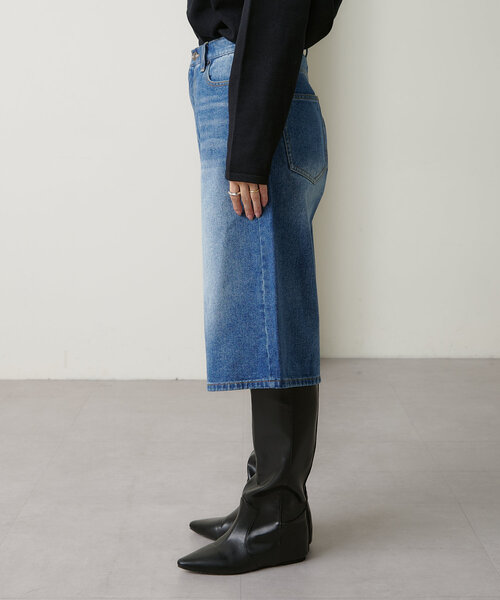 Omekashi(オメカシ)の「デニムハーフパンツ(デニムパンツ・レディース・インディゴブルー・36/38)」の14枚目の写真