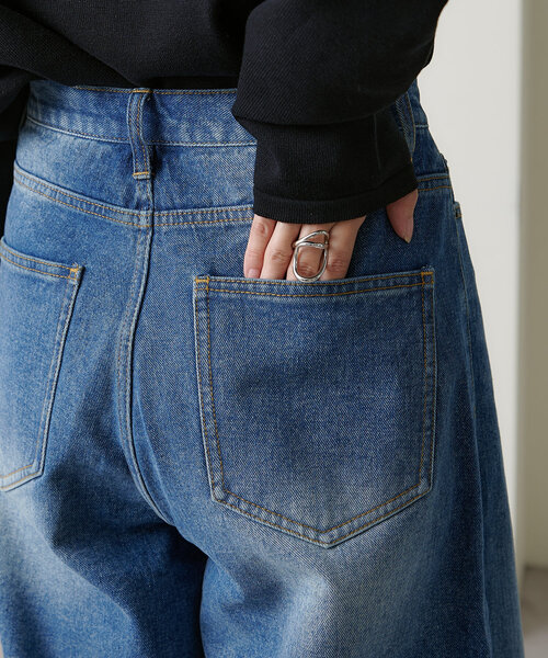 Omekashi(オメカシ)の「デニムハーフパンツ(デニムパンツ・レディース・インディゴブルー・36/38)」の20枚目の写真