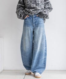 ワッシャー加工/バレルレッグデニム